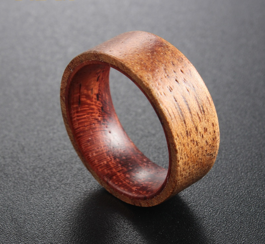 Koa Wood and Brazilian Rosewood Ring